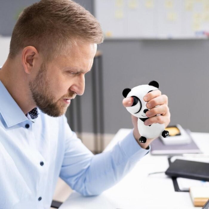 Cartoon Animal Decompression Toy Stress Reduction Ball Cute Little White Panda Dinosaur Squeeze Pop Eye Squeeze Antistress Toy - Image 4