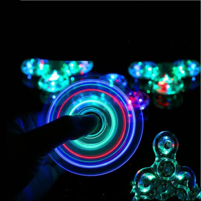 Luminous LED Light Fidget Spinner Hand Top Spinners Glow in Dark Light - Image 3