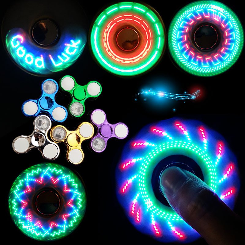 1618303706909.jpg Luminous LED Light Fidget Spinner Hand Top Spinners Glow in Dark Light - Image 1