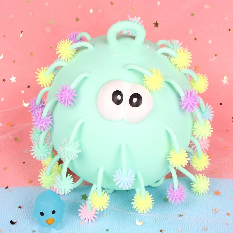 1618562650545.jpg Glow Flash Ball Kids Toy Decompression Anti Stress In The Dark Light Glowing Toys LED Stars Shine Puffer ball Hedgehog Funny Toy - Image 1