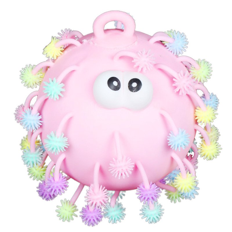 1618562650549.jpg Glow Flash Ball Kids Toy Decompression Anti Stress In The Dark Light Glowing Toys LED Stars Shine Puffer ball Hedgehog Funny Toy - Image 2