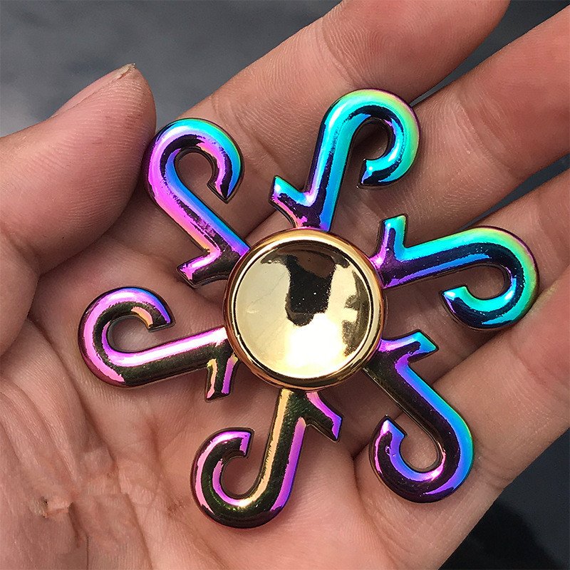 1620704680044.jpg New Colorful Fingertip Spinner Zinc Alloy Decompression Toy Hand Spinner Finger Spinner - Image 1
