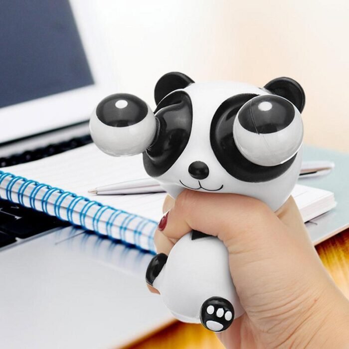 Cartoon Animal Decompression Toy Stress Reduction Ball Cute Little White Panda Dinosaur Squeeze Pop Eye Squeeze Antistress Toy - Image 3