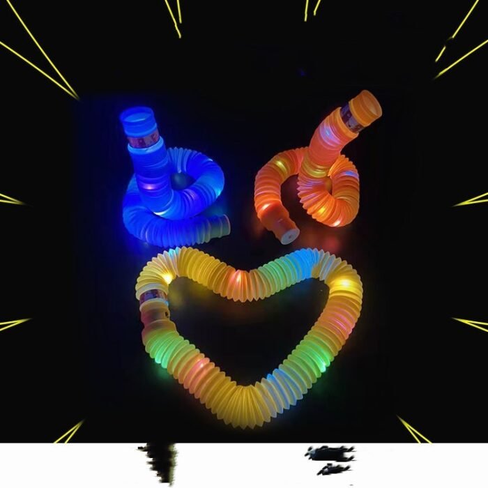 Flashing Telescopic Tube Color Stretching Tube LED Decompression Venting Toys - Image 3