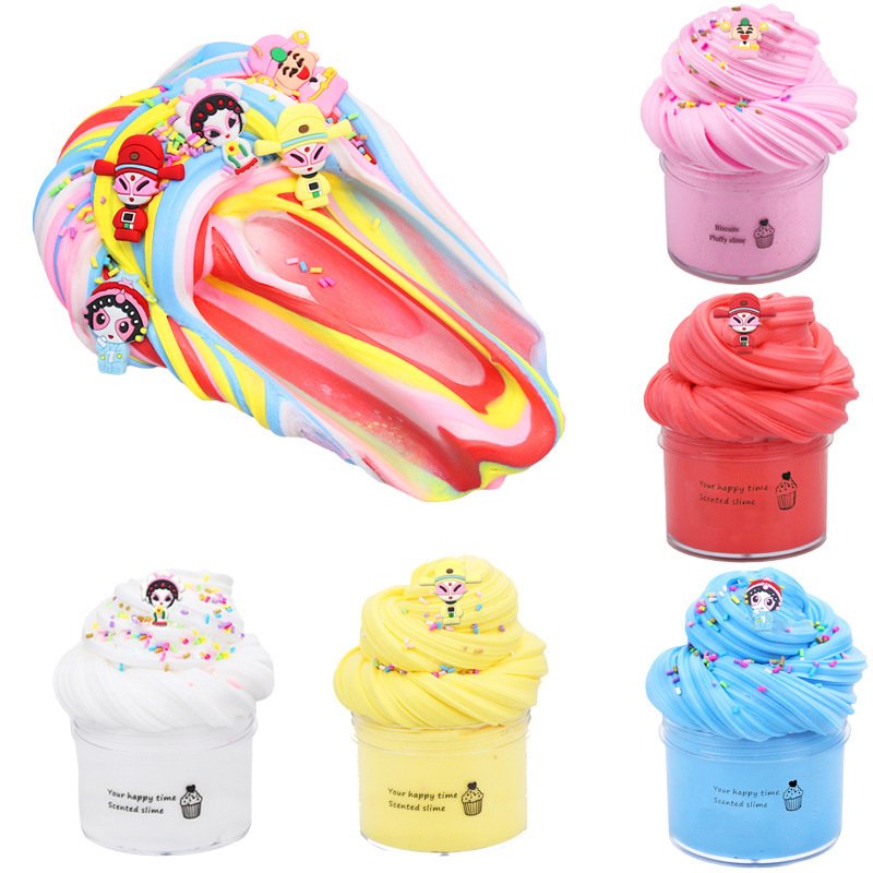 2c26d79e-cc6b-4b0d-90dc-8cd51035fba7.jpg Cotton Mud Slime Puff Glue Toy Color Mud Set - Image 1