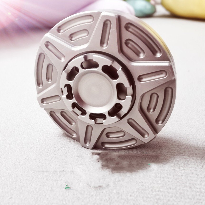 3c4196bb-8541-4b00-bef2-154a0c37c62e.jpg Fidget Spinner Stainless Steel  Decompression Toy Gift - Image 1