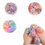 TPR Soft Rubber Toy Squeezing Toy Rainbow Stress Ball - Image 2