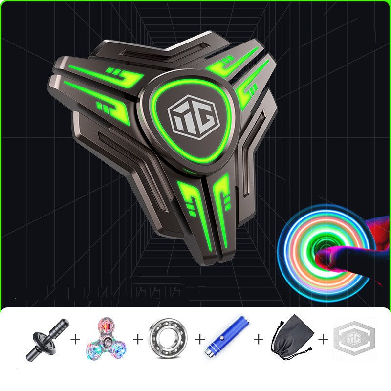 483eeba8-cf0a-44f0-a2d8-b51a644b868b.jpg Luminous Luminous Fidget Spinner Mechanical Finger Decompression Toy - Image 6