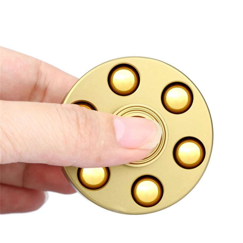 489076a9-c6db-43d0-bd5e-65956ffbbeb2.jpg Unique Brass Gun Revolver Bullet Fidget Toy Spinner Copper Hand Spinners Detachable Rotating Sensory Finger Top For Kids Adults - Image 3