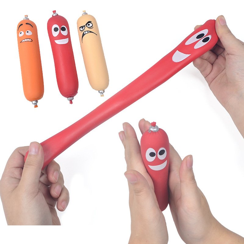 557adf2b-7c99-45b6-871d-57a731b5286e.jpg New Stress Reliever Toys Vent Memory Sand Dog Lala Simulation Sausage Decompression Stretch Squeeze Toy - Image 1