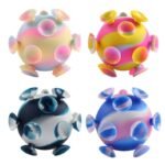 Cross-border New 3D Stress Relief Ball Sucker Magic Sucker Silicone Toy - Image 2