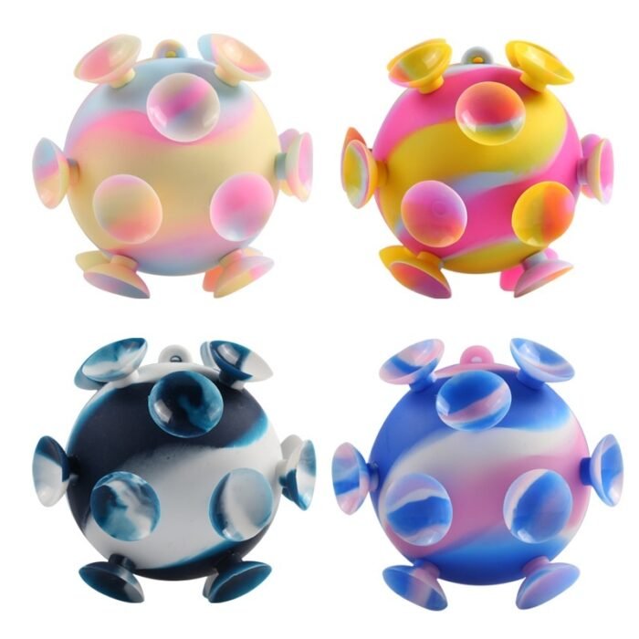 Cross-border New 3D Stress Relief Ball Sucker Magic Sucker Silicone Toy - Image 2