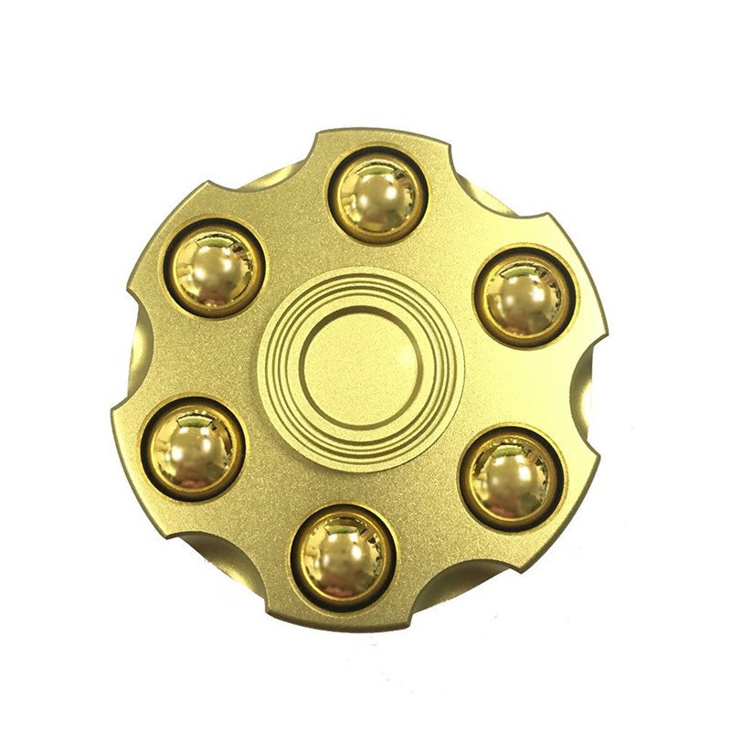 60077d15-d7f6-4edf-9d5c-9c3a34ebae2d.jpg Unique Brass Gun Revolver Bullet Fidget Toy Spinner Copper Hand Spinners Detachable Rotating Sensory Finger Top For Kids Adults - Image 5