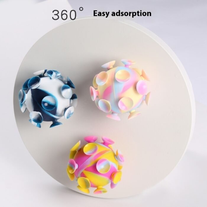 Cross-border New 3D Stress Relief Ball Sucker Magic Sucker Silicone Toy - Image 4