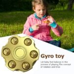 Unique Brass Gun Revolver Bullet Fidget Toy Spinner Copper Hand Spinners Detachable Rotating Sensory Finger Top For Kids Adults