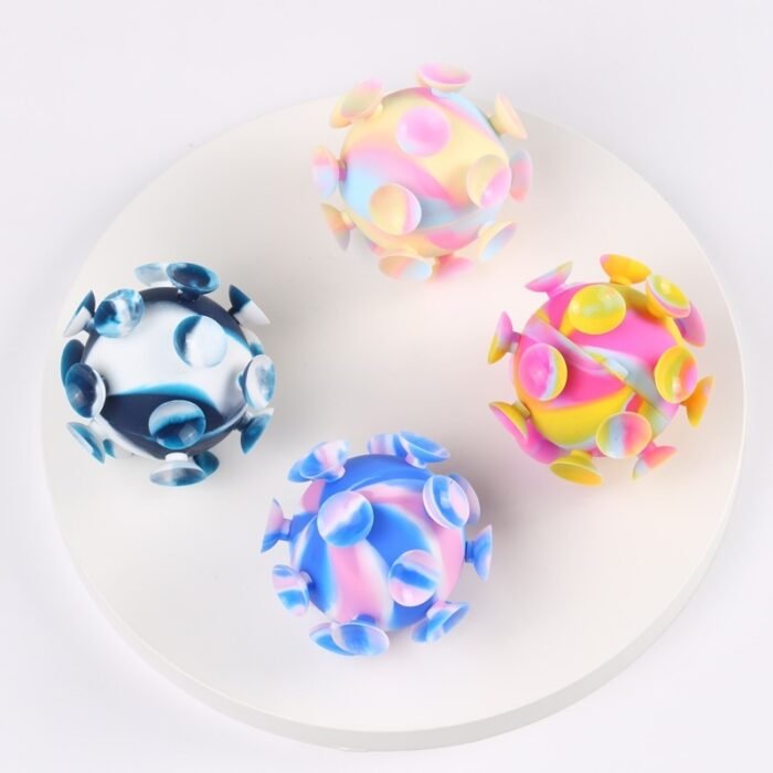 Cross-border New 3D Stress Relief Ball Sucker Magic Sucker Silicone Toy - Image 5