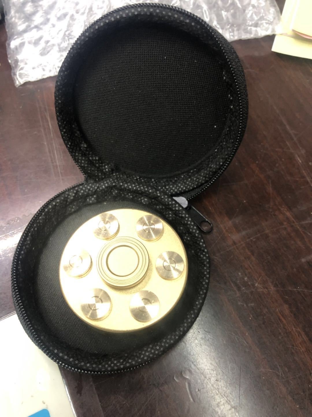 dcc5d83d-52d1-48dd-a76a-372331bcdc4e.jpg Unique Brass Gun Revolver Bullet Fidget Toy Spinner Copper Hand Spinners Detachable Rotating Sensory Finger Top For Kids Adults - Image 6