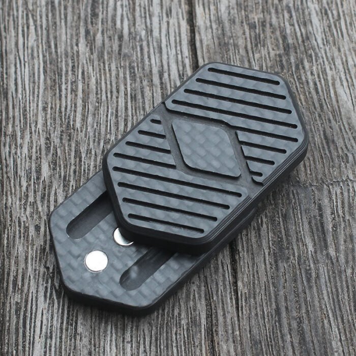 Carbon Fiber Rotary Push Card Coin Decompression Toy Fidget Spinner - Image 2