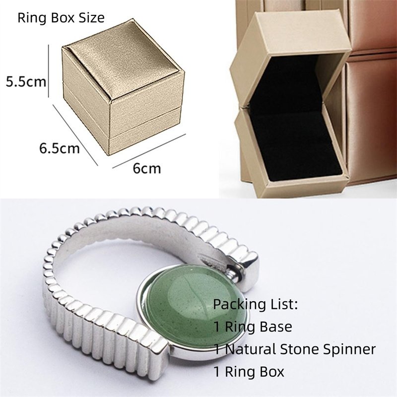 f440957e-5ed6-441b-b2ef-64ef36b1956f.jpg Original Fidget Spinner Rings Natural Stone Rings Replaceable Spinners For Anxiety And Stress Relief Jewelry Gifts - Image 5
