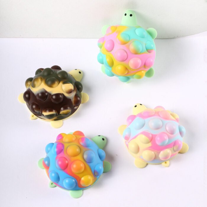 3D Stress Relief Ball Silicone Decompression Toy Turtle Decompression Vent Ball Children's Educational Toys Squeezing Toy - Image 1